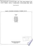Preliminary Inventory of the Records of United States Army Continental Commands, 1821-1920, Record Group 393