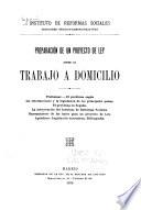 Preparación de un proyecto de ley sobre el trabajo a domicilio ...
