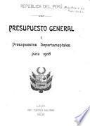 Presupuesto general y presupuestos departamentales para ...