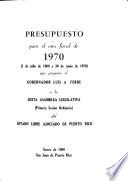 Presupuesto para el año fiscal de ...