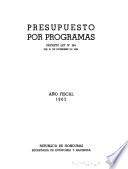 Presupuesto por programas