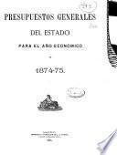 Presupuestos generales del Estado para el año económico...