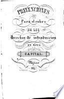 Prevenciones para el cobro de los derechos de introduccion en esta capital
