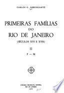 Primeiras famílias do Rio de Janeiro: F-M
