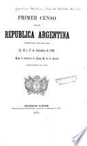 Primer censo de la República Argentina