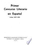 Primer concurso literario en español, Irvine, 1975-1976