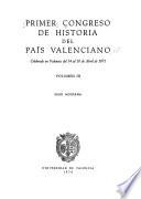 Primer Congreso de Historia del Pais Valenciano, celebrado en Valencia del 14 al 18 de abril de 1971: Edad moderna