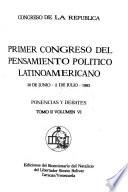 Primer Congreso del Pensamiento Político Latinoamericano: Ponencias y debates (9 v.)