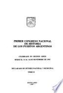 Primer Congreso Nacional de Historia de los Puertos Argentinos