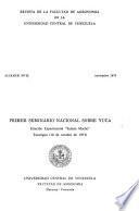 Primer Seminario Nacional Sobre Yuca