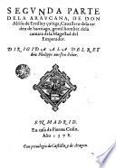 Primera y segunda parte de la Araucana