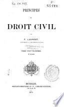 Principes de Droit Civil français
