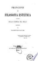 Principii di filosofia estetica ovvero Della scienza del bello