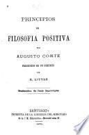 Principios de filosofía positiva