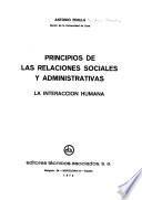 Principios de las relaciones sociales y administrativas