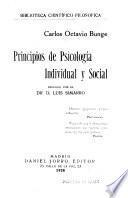 Principios de psicología individual y social
