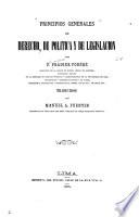 Principios generales de derecho, de política y de legislación