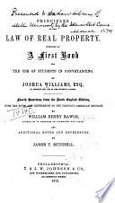 Principles of the Law of Real Property