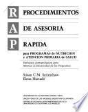 Procedimientos de asesoría rápida para programas de nutrición y atención primaria de salud, RAP