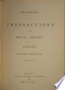 Proceedings and transactions of the Royal Society of Canada