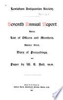 Proceedings, Annual Reports, Lists of Members. [etc.]