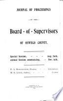 Proceedings - Board of Supervisors, Oswego County, New York