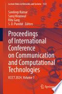 Proceedings of International Conference on Communication and Computational Technologies