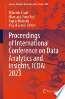 Proceedings of International Conference on Data Analytics and Insights, ICDAI 2023