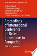 Proceedings of International Conference on Recent Innovations in Computing