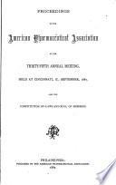 Proceedings of the American Pharmaceutical Association at the annual meeting