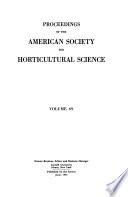 Proceedings of the American Society for Horticultural Science