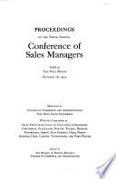 Proceedings of the ... Annual Conference of Sales Managers