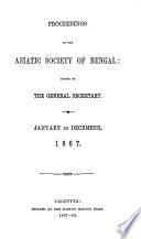 Proceedings of the Asiatic Society of Bengal