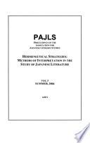 Proceedings of the Association for Japanese Literary Studies