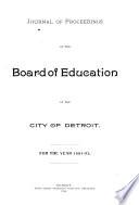 Proceedings of the Board of Education, Detroit