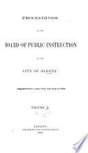 Proceedings of the Board of Public Instruction of the City of Albany