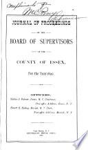 Proceedings of the Board of Supervisors of the County of Essex