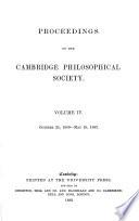 Proceedings of the Cambridge Philosophical Society