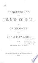 Proceedings of the Common Council of the City of Milwaukee