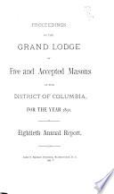 Proceedings of the Grand Lodge of Free and Accepted Masons of the District of Columbia