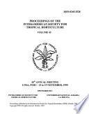 Proceedings of the Interamerican Society for Tropical Horticulture