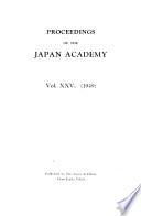 Proceedings of the Japan Academy