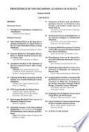 Proceedings of the Oklahoma Academy of Science