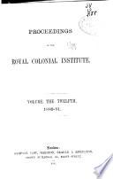 Proceedings of the Royal Colonial Institute