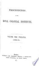 Proceedings of the Royal Colonial Institute