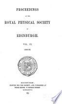 Proceedings of the Royal Physical Society of Edinburgh for the Promotion of Zoology and Otherbranches of Natural History