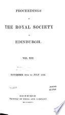 Proceedings of the Royal Society of Edinburgh