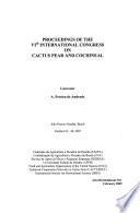 Proceedings of the Sixth International Congress on Cactus Pear and Cochineal