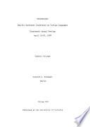 Proceedings - Pacific Northwest Conference on Foreign Languages
