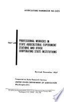 Professional Workers in State Agricultural Experiment Stations and Other Cooperating State Institutions